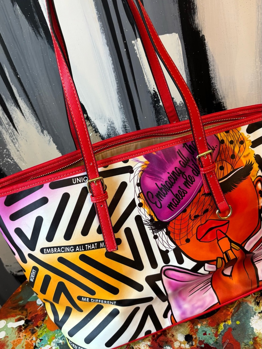 Cierra Lynn Graphic Empowerment Tote Bag.